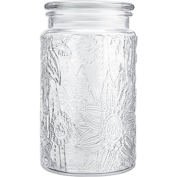Other - 32oz Vintage Glass Jar With Lid, Glass Storage Containers, Airtight Kitchen Stor